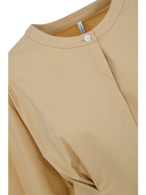 Camicia con pieghe in cotone Miele Liviana Conti | F5SK13A53-0